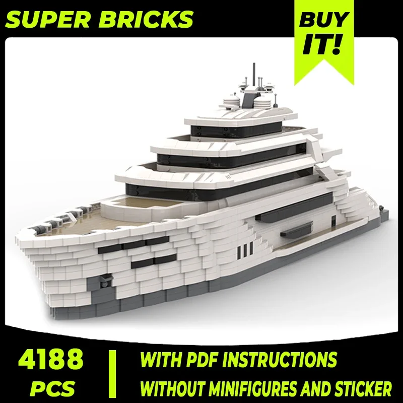 Moc Building Bricks Military Ship Model Superyacht Mary Jane Technology Modular Blocks Gifts Toys For Childen DIY Sets Assembly