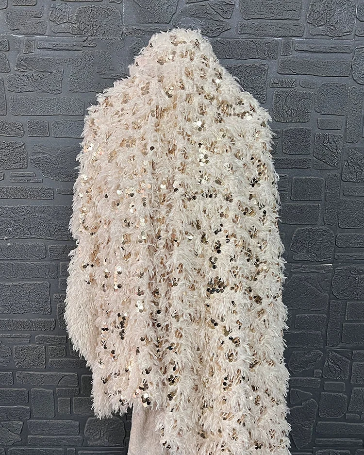

1yard Feather sequin embroidery matirial fabric for dress stage background custom clothing designer fabric
