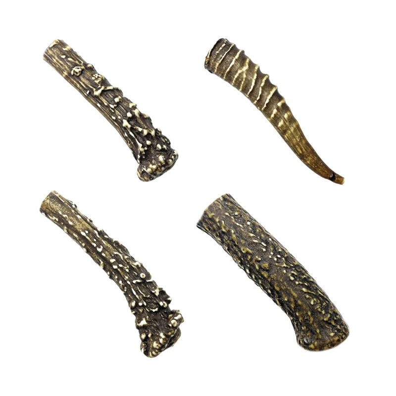 

Q2Q4 Horse Antler Pattern Straight Cutter Piercing Handle Patches Resin Materials Making Grip Scale Parts Accessories