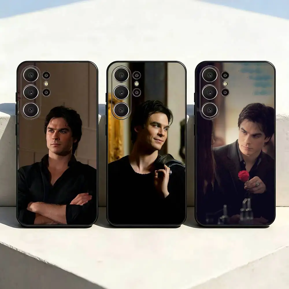 The Vampire Diaries-s Damon Salvatore-e Soft Phone Case For Samsung S26,S24,S21,S22,Plus S23,S30,Ultra,S20,Black Soft Silicone