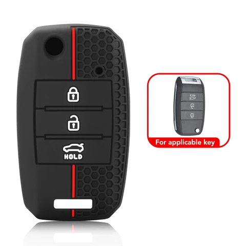 Силиконовый Чехол Для Ключей Kia Ceed Sportage Rio X H Line 3 4 Optima K4 Cerato 2015-2020 С 3/4 Кнопками И Пультом Дистанцио...