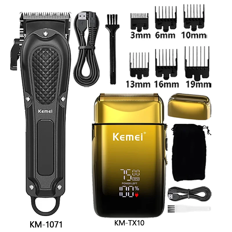 

Машинка для стрижки волос Kemei Km-2296 Km-1071 Km-TX10 Парикмахерская машина для стрижки волос Машинка для стрижки волос Беспроводная аккумуляторная бритва
