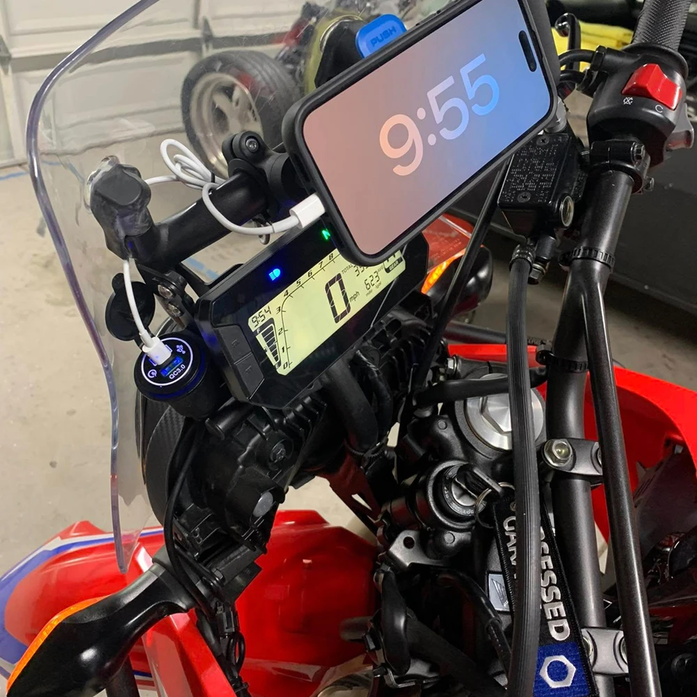 

Quick Charge Type-c PD USB Port Kit Fits Honda CRF300L Rally 2021+ / CRF250L Rally 2019+