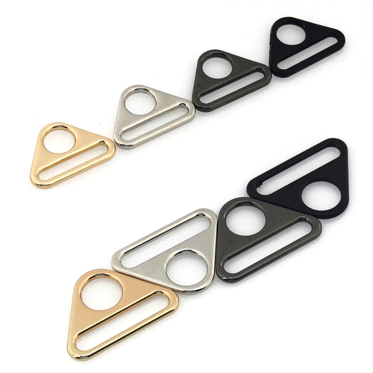 5pcs Metal Triangle Shape Ring Buckle Adjustable Buckle for Webbing Leather Craft Bag Strap Belt Garment Luggage DIY Accessory