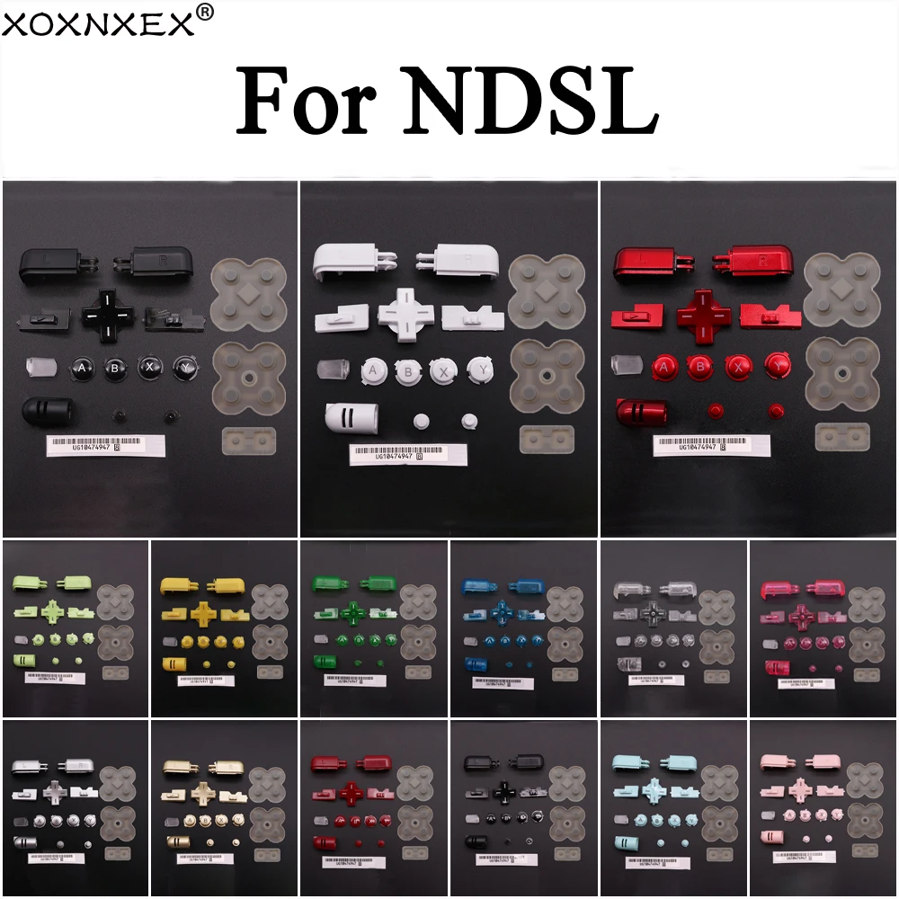 1Set For DS Lite Game Console A B X Y L R D-Pad Cross Key Conductive Rubber Pad For NDSL Full Set Buttons Replacement