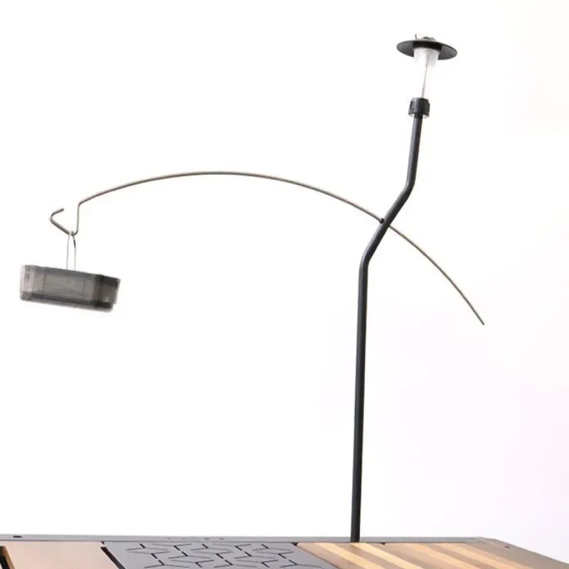 

Aluminum Alloy Adjustable Desktop Lamp Stand Camping Creative Arc Shape Portable Lamp Bracket Stainless Steel Hook Outdoor Tools