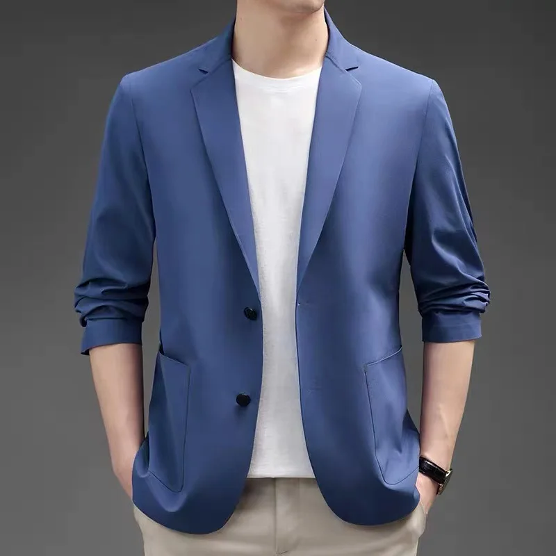 Chaqueta de traje de C1056-Spring para hombre, nueva versión coreana informal, chaqueta delgada de moda