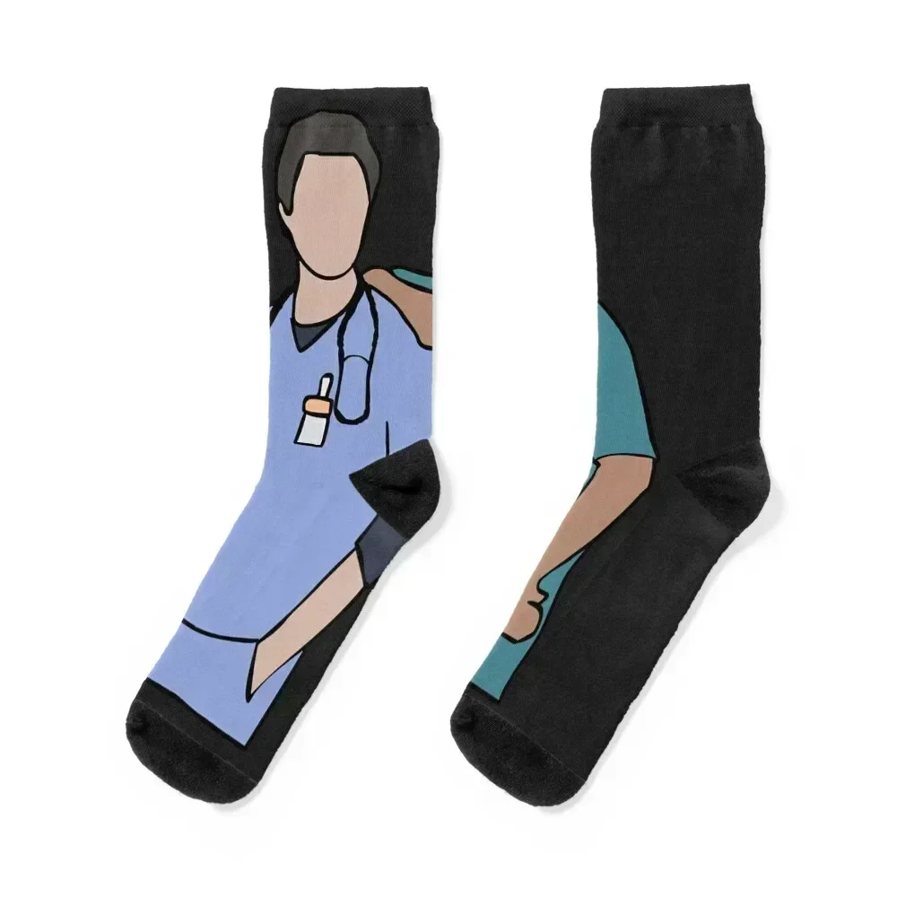 

JD and Turk Scrubs Essential T-Shirt Socks funny gift heated Novelties designer Socks Male Women's