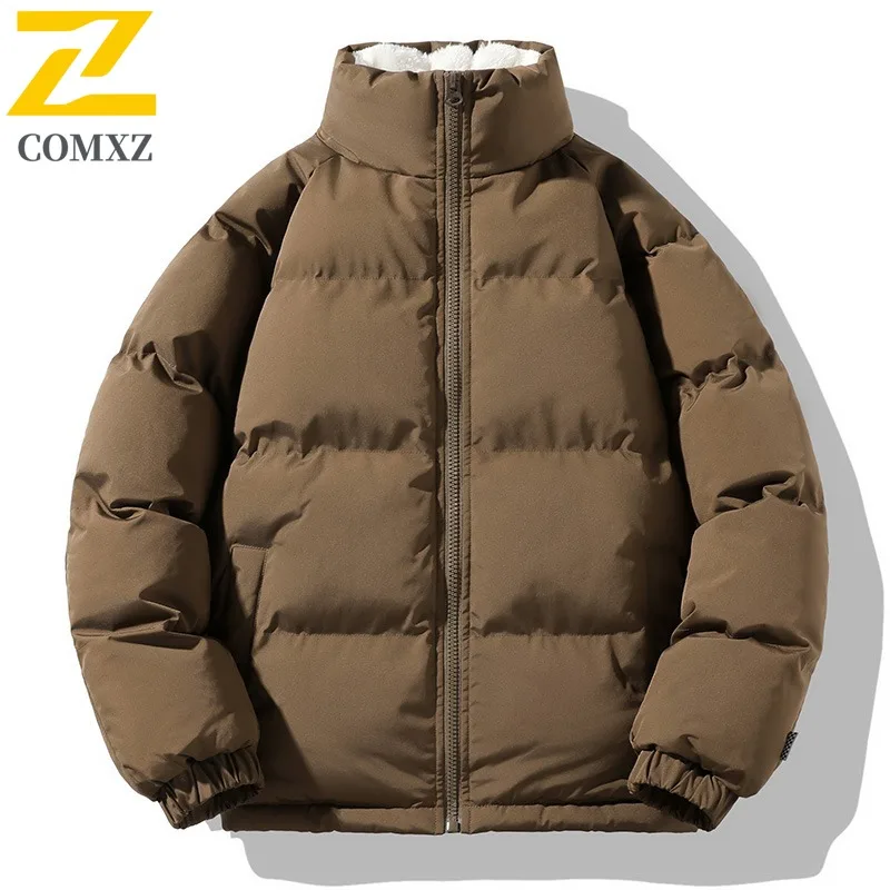 

COMXZ 2025 Men Women Cotton Padded Jacket Korean Style Couple Lightweight Winter Coat Fashion Outerwear Trendy windbreaker