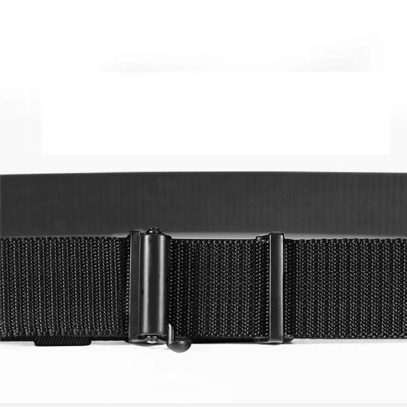 カジュアルメンズナイロンベルト織キャンバス通気性自動バックルベルト男性用アウトドアスポーツストラップファッションジーンズベルト