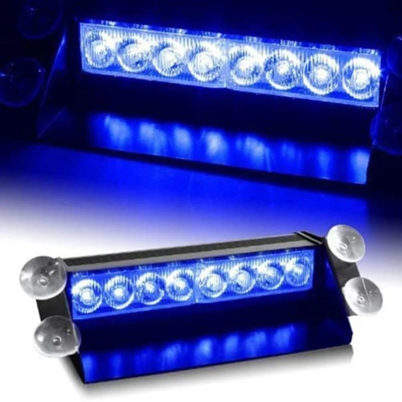 D2 12 V 8 LED Auto Lkw Notlicht Für Zuhause Blink Sonnenblende LED Strobe Warnlicht Polizei Blitzlichter 3 Blinkmodi