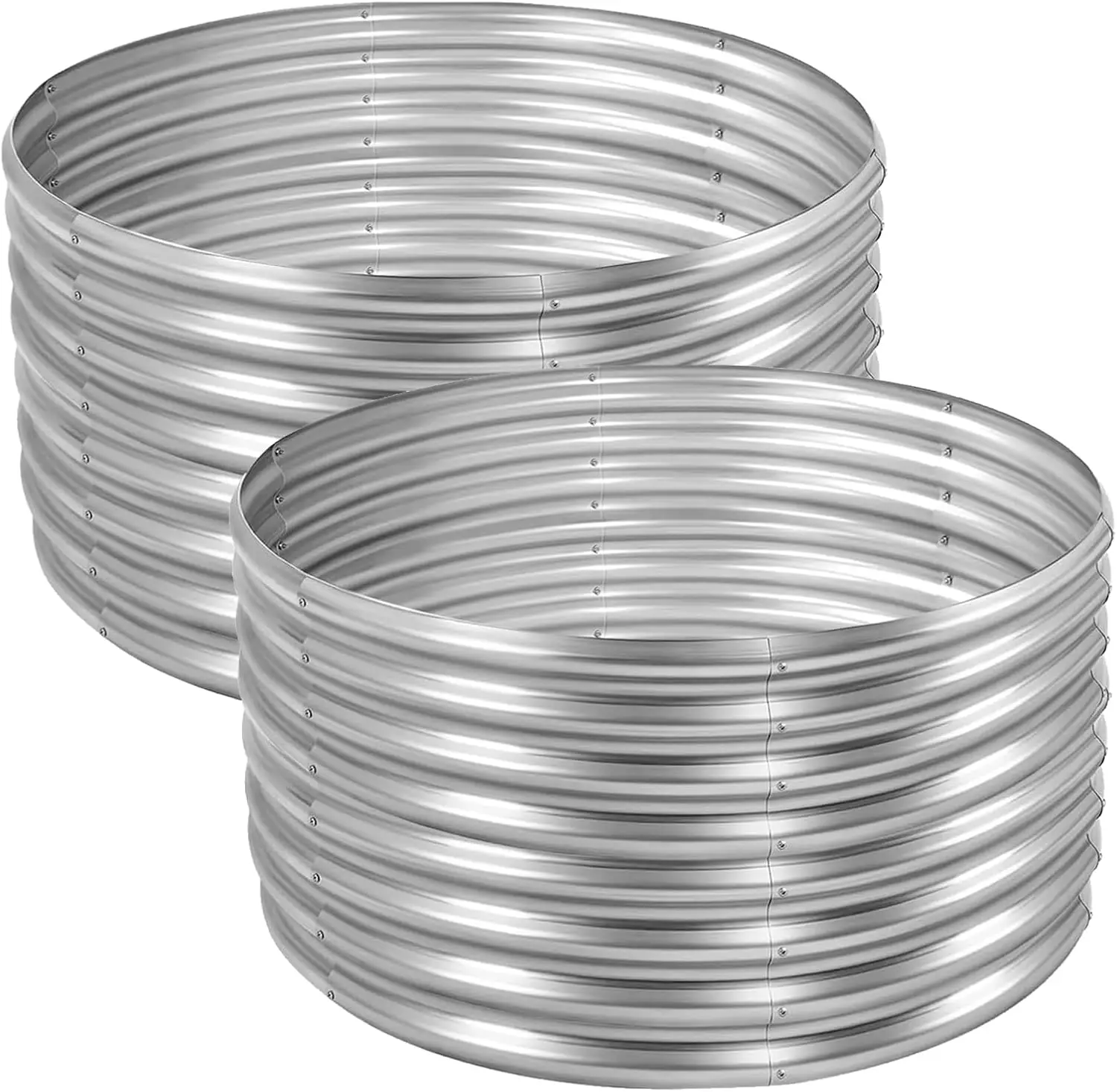 

Комплект оцинкованной садовой кровати размером 4x4x2 фута, уличный кашпо из 2 предметов для овощей и цветов