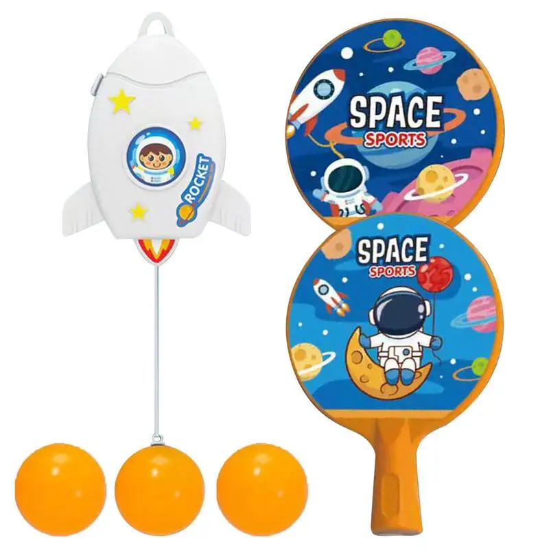 Table Tennis Trainer Toy Suspended Astronaut Children Table Tennis Training Games Parent Child Training Device Pingpong Trainer