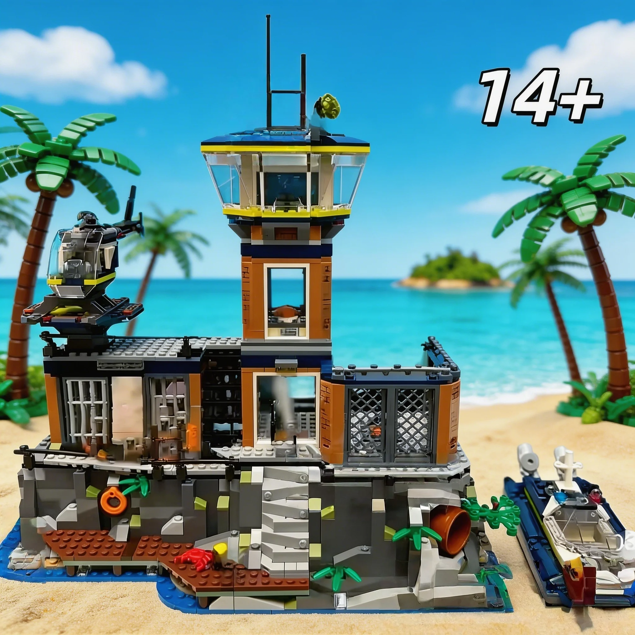 

Новые строительные блоки MOC для городских правоохранительных органов, модель сборной морской операционной базы, микро-конструктор, игрушка-пазл, игрушка-головоломка, для мальчиков.