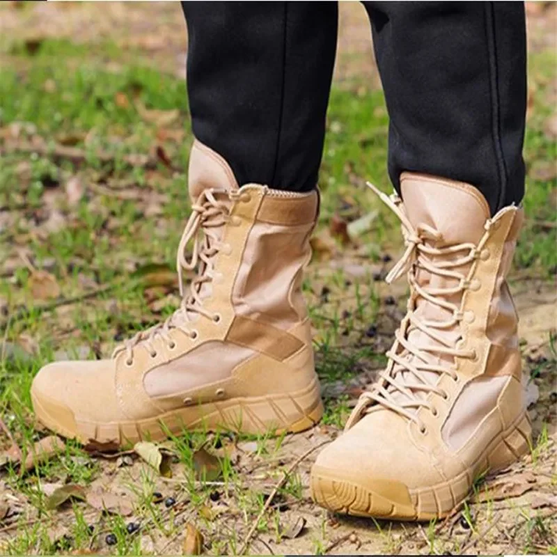 Men's Military  Fashion High Tall Outdoor Anti-collision Hiking Shoes Army Tactical Boots Outdoor hiking shoes