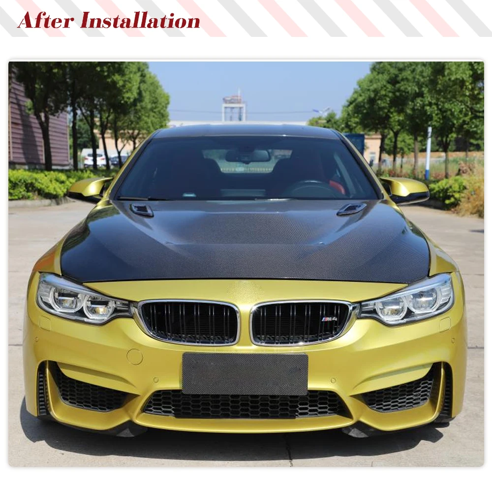 Car Hood Bonnet Air Vents for Universal Model BMW F80 F82 F83 E46 E90 For Audi A3 A4 A5 S3 S4 S5 Benz Accessories Carbon Fiber - view 2