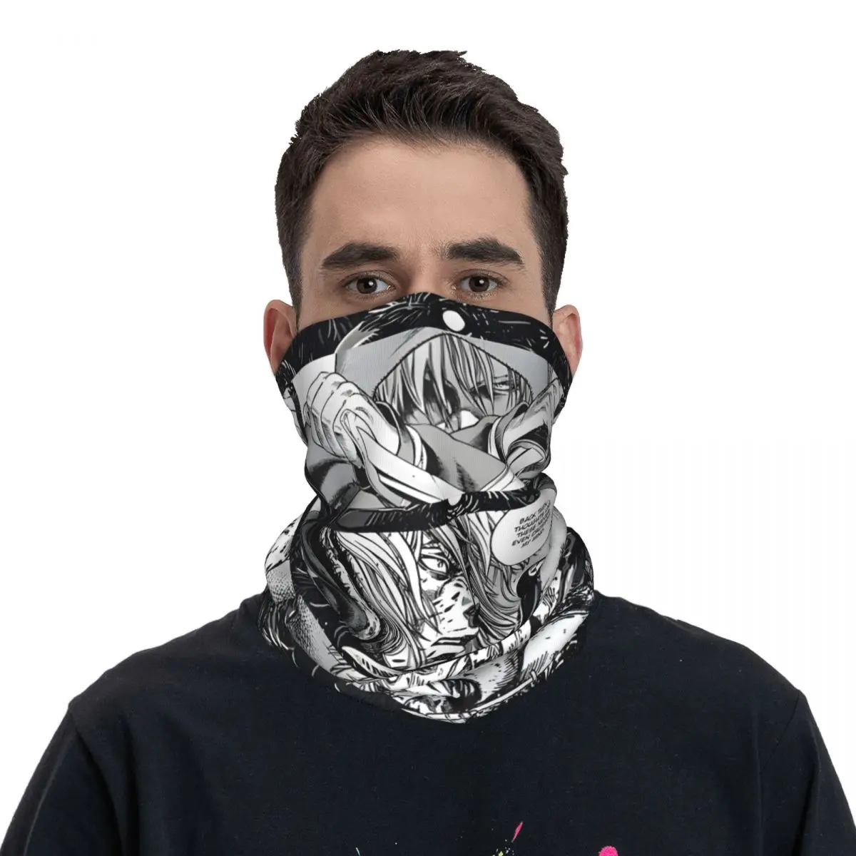 Thorfinn-Unisex Manga Stripe Bandana, lenço de rosto, pescoço Gaiter, Motocicleta Clube, Multi-Uso Balaclava, ciclismo, Adulto