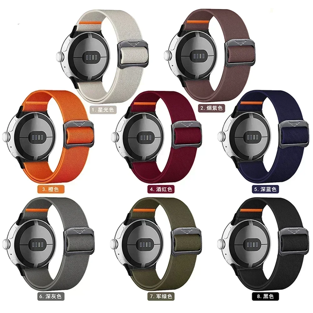Strap for Google Pixel Watch 3/2/1 41mm Nylon Loop Bracelet Correa for Google Pixel 41MM Elastic Sport Band Replaced Accessories