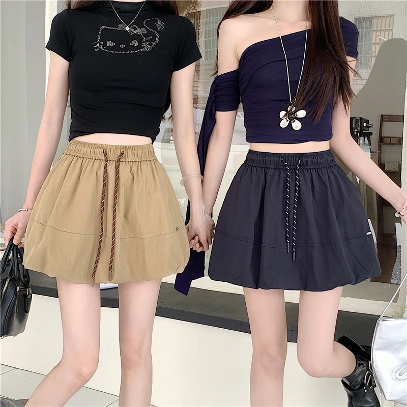 2026 New High-Waist Slimming Bloom Skirt for Women Fashion Trend Popular Half-length Skirt  Retro Casual