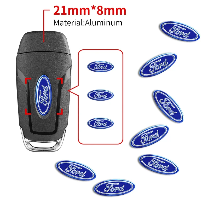 21mm Car Remote Key Emblem Logo Sticker decoration Decal For Ford ST FOCUS 2 3 Mondeo Fiesta Kuga MK2 MK3 MK4 Ecosport Fusion