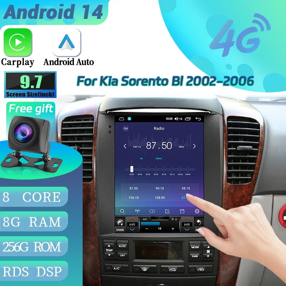 

9.7inch For Kia Sorento Bl 2002-2006 Wireless Bluetooth CarPlay Android Auto Car Radio Multimedia Player GPS Touch Screen Stereo