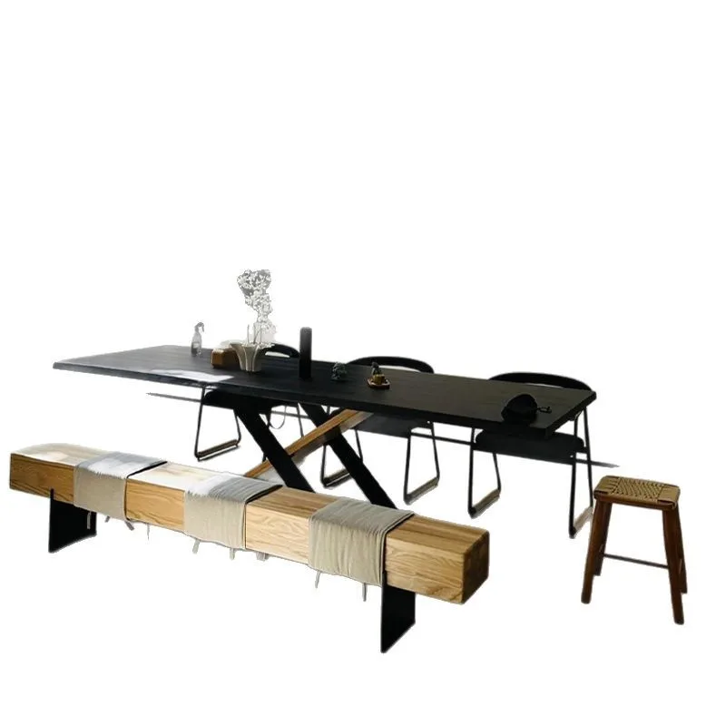 

Light luxury, solid wood dining table and chair combination, modern and simple home