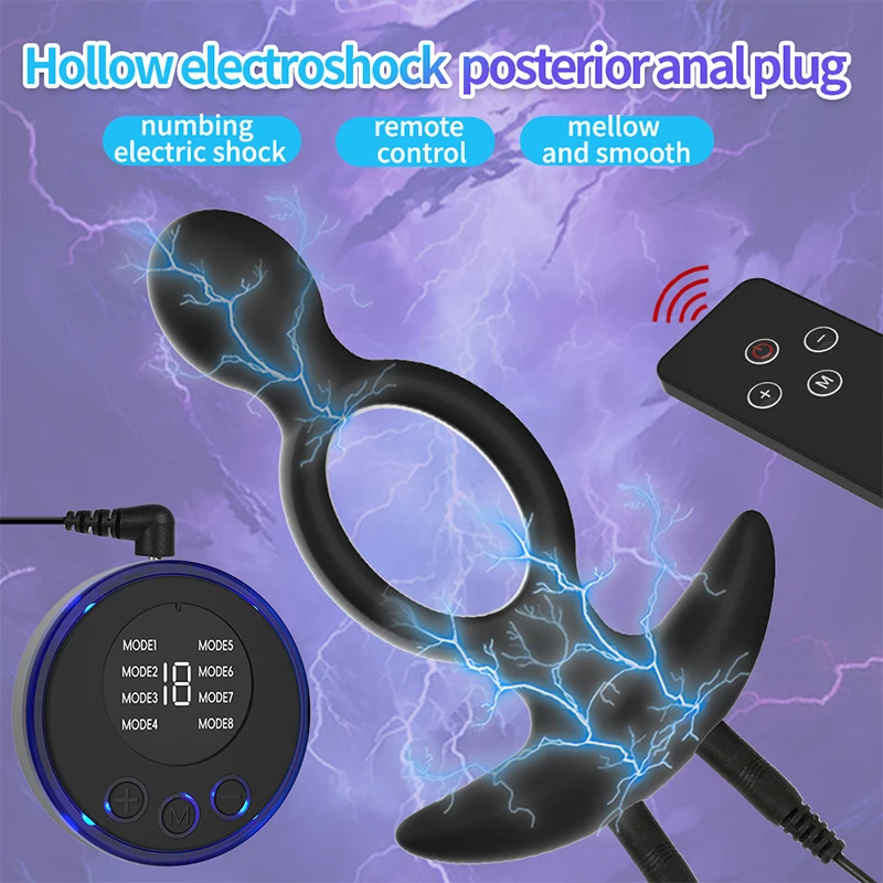 Electro Shock Anal Butt Plug Dilator,Electric Sex Toys,BDSM Electrostimulator Electroshock,E stim Estim Prostate Massager