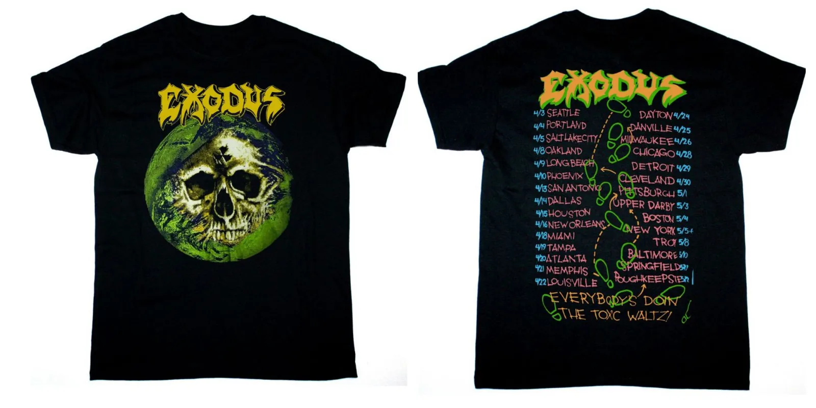 EXODUS EVERYBODY'S DOIN THE TOXIC WALTZ Black All Size T-Shirt AR1003
