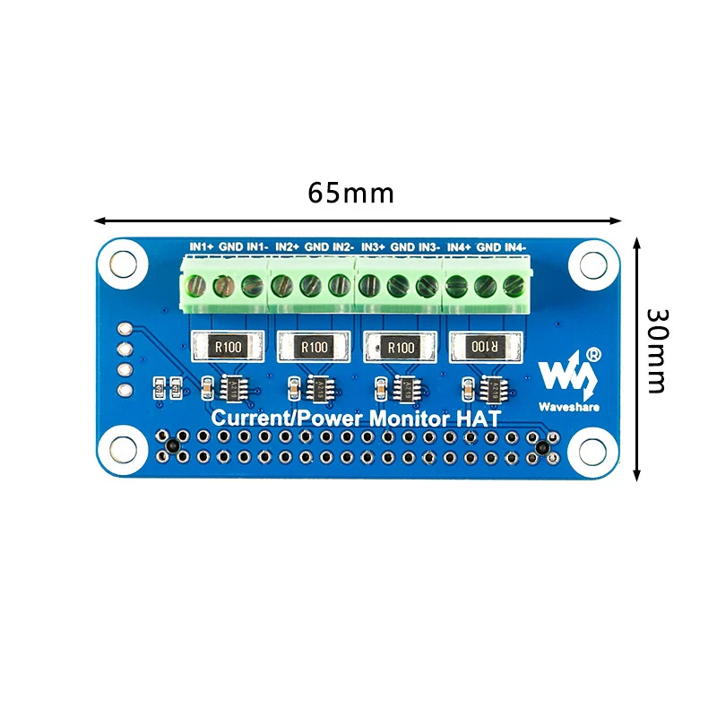 Raspberry Pi Current Voltage and Power (Power Consumption) Monitor 4 Channel Monitor Built-in ADC I2C Interface