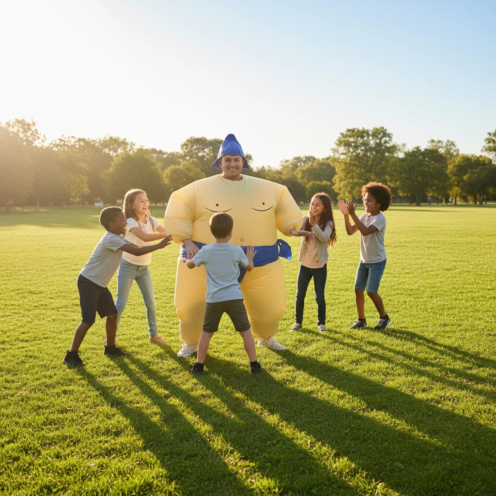 2026 Nuevo Disfraz Inflable de Luchador de Sumo Traje Divertido para Adulto para Fiesta, Cosplay y Regalo Festivo