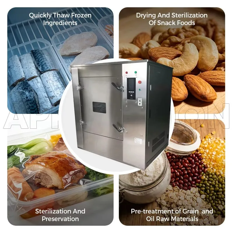 Microwave Vacuum Pallet Dryer Peanut Lunch Box Drying Equipment Box Type Vegetable Fruit mango Small Microwave Vacuum Dryer OME