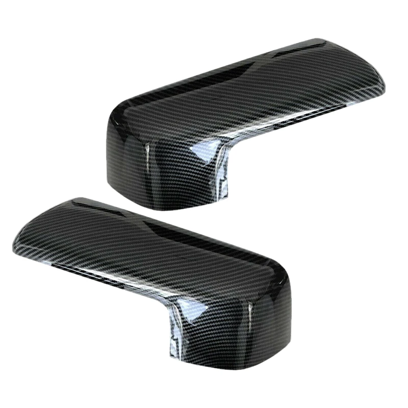 1 Pair Carbon Fiber Style Left&Right Reaview Mirror Cover Cap Shell Fit For Chevy Silverado GMC Sierra 1500 2022 2021 2020 2019