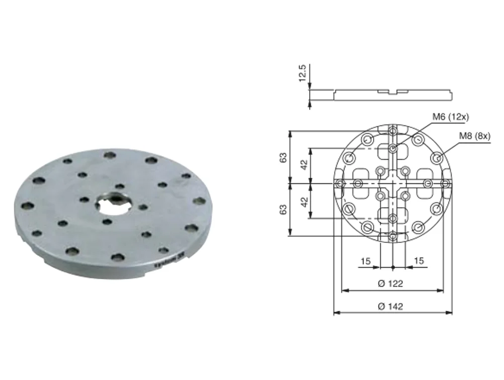 EDM Pallet Ø142 MM R-681.71, Precision Pallet OD142x12.5tmm 3A-681.71, Compatible with 3R systems