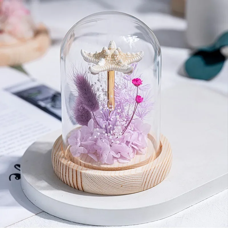 Cute Night Light DIY Material Pack Luminous Sea Urchin Shell Jellyfish Lamp Desktop Decoration Birthday Gift Night Light