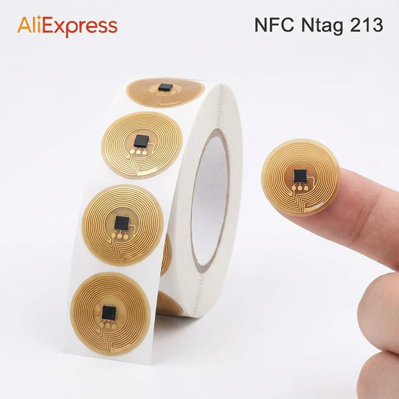 20mm Mini NFC Tag Sticker 13.56MHz Ntag213 FPC Label 144Bytes Programmable Chip Anti-metal 13.56mhz RFID Access Control System