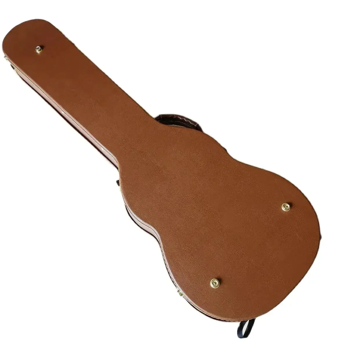 Ugrade Brown Hard Shell Electric Guitar Case Superior PU Gold Hardware