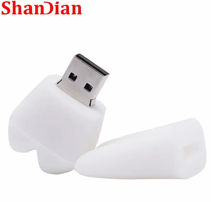 SHANDIAN 이빨 만화 USB 플래시 드라이브, 엄지 메모리 스틱, 32GB, 16GB 100% 실제 용량 U 디스크, 8GB, 64GB, 어린이 선물