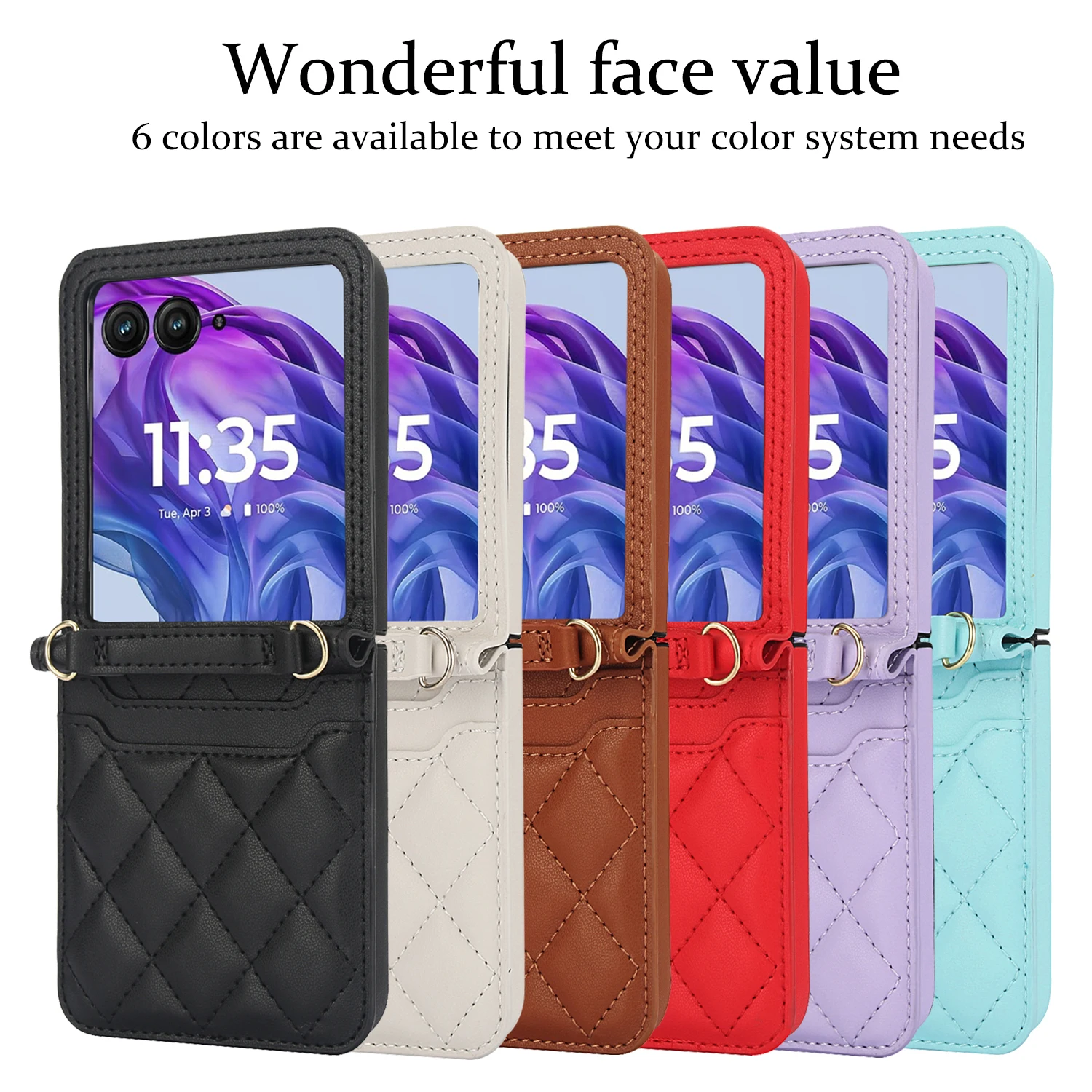 

Для Motorola Razr Plus 2024 / 50 Ультра держатель кредитных карт кожаный кросс-боди чехол для Motorola Razr Plus 2023 с ремешком