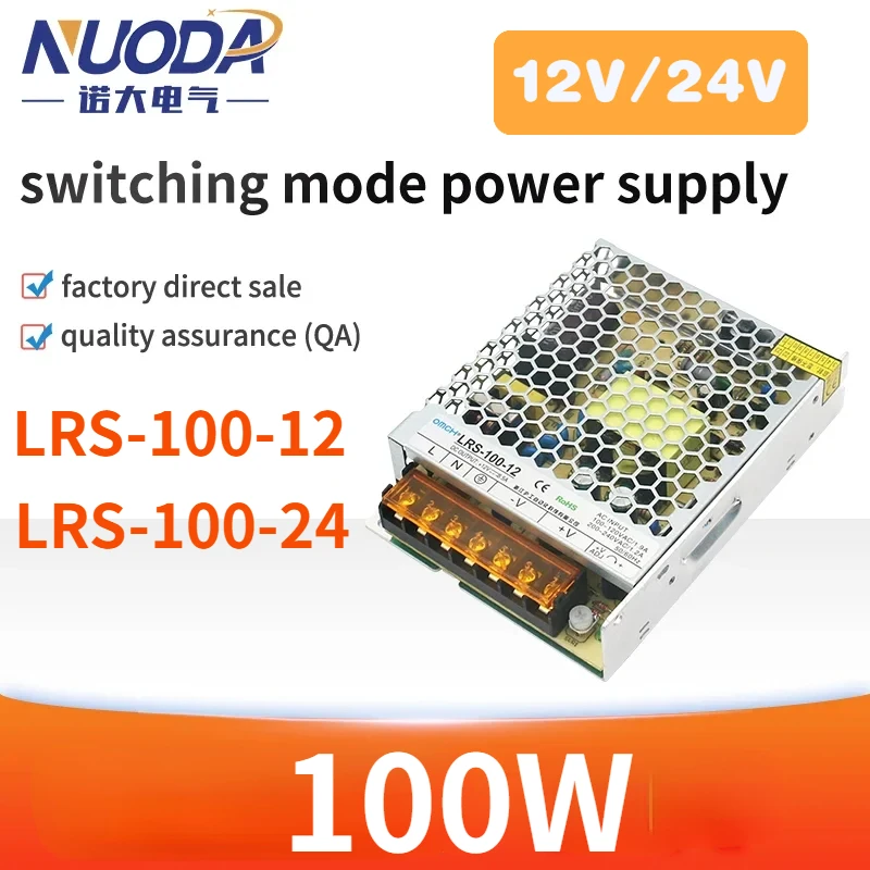 SMPS Switching Power Supply LRS-100 100W Overload Protection Single Output Small Volume Transformer Slim Type 12V 24V 4.5A 8.5A