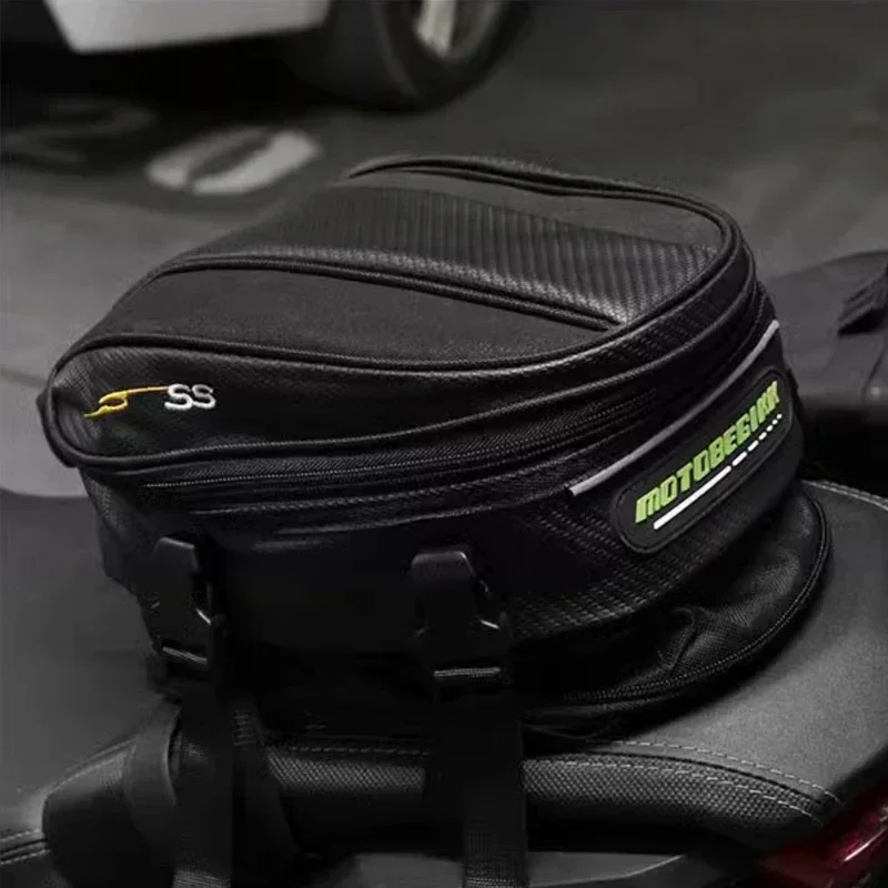 

1Pc Motorcycle Waterproof Tail Luggage Back Seat Tail Bag Waterproof Oxford Fabric Motorcycle Rear Seat Bag with Rain Cover