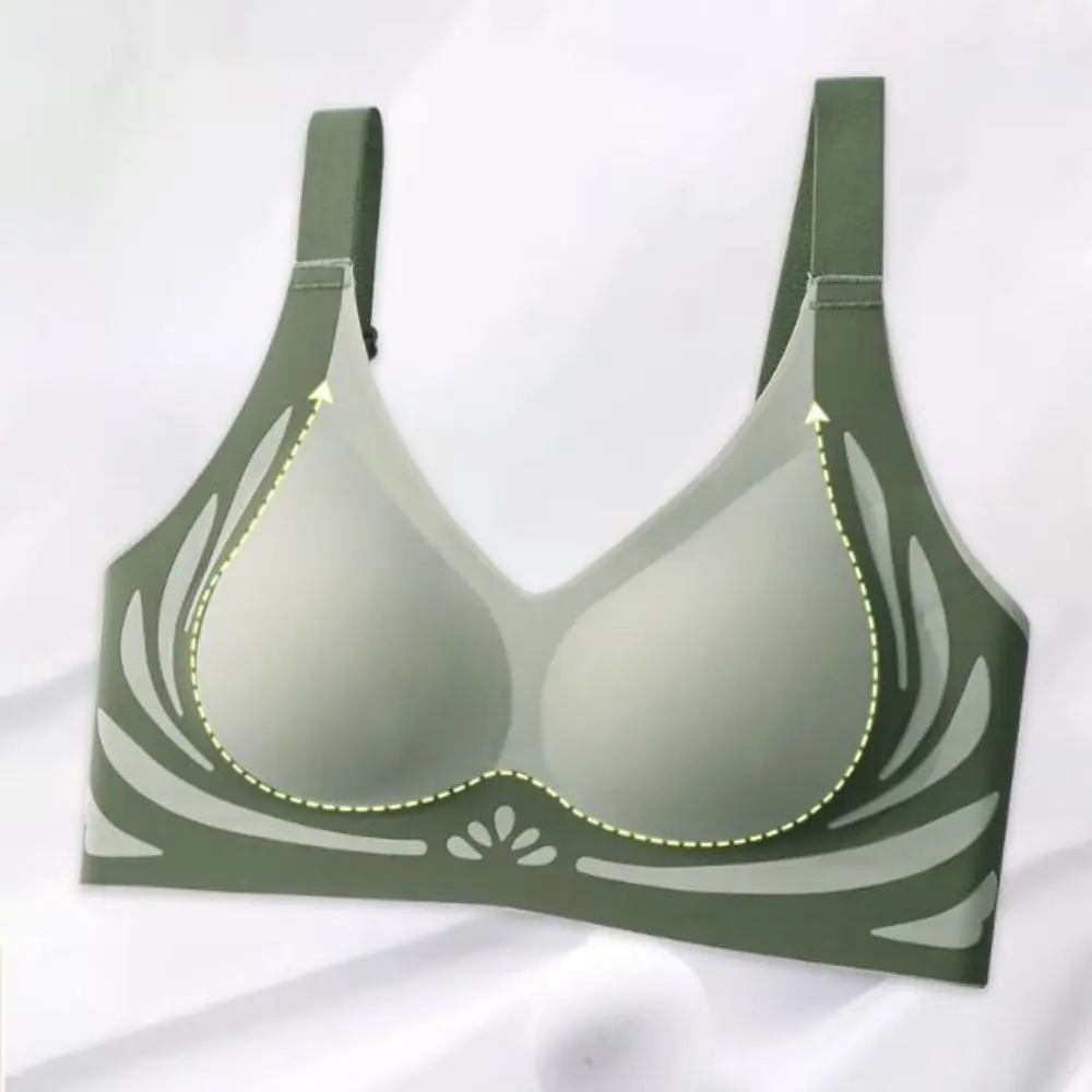 New Design Nylon Wireless Push Up Bra Seamless Design Cotton Liftup Bra Breathable High Support Underwear Bra Yoga Sports