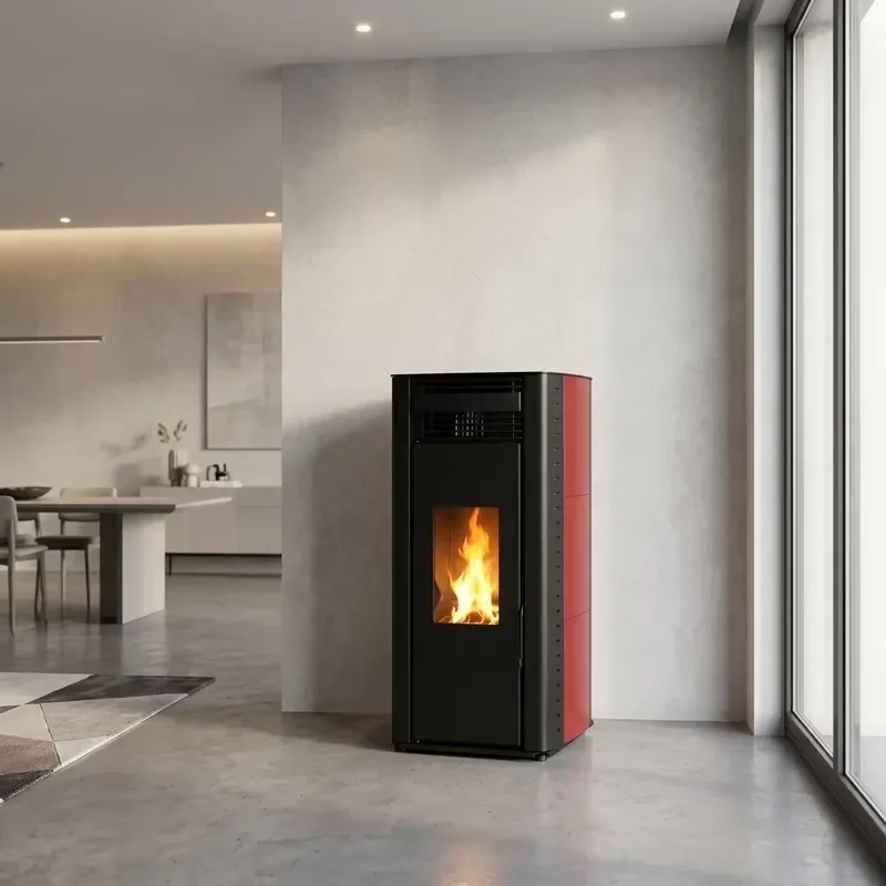 Powerful 14.3kw WIFI Remote Control High Efficiency Modern Indoor Home Heating Smokeless Pellet Stove Estufa De