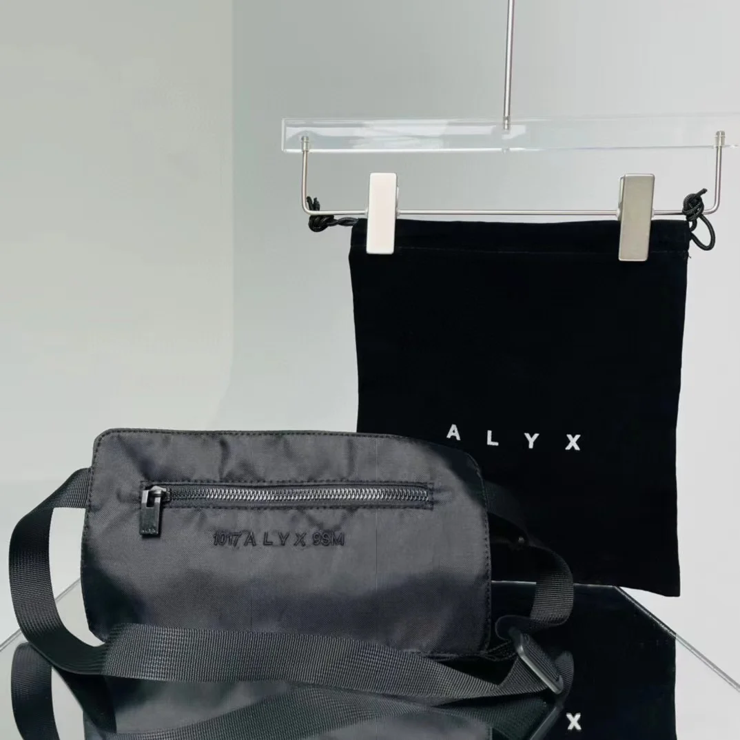 

High Street Alyx Japanese Style Vintage Letter Printing Bag Men Women Casual Comfortable Fashion Handbags