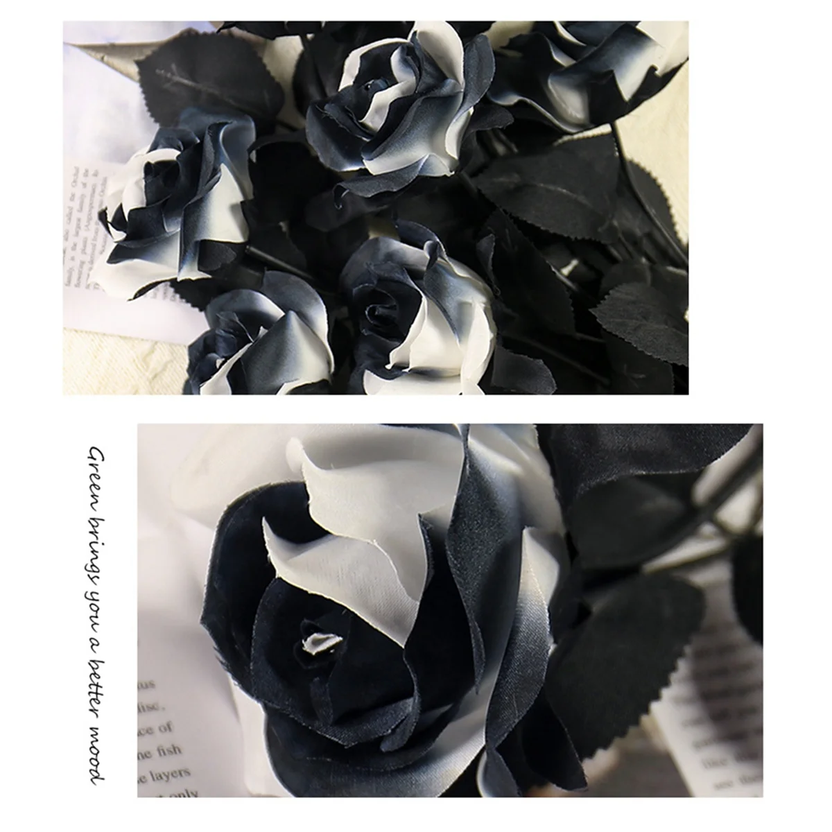 AC22 هالوين الأسود مقلد زهرة الورد الحلي تشكيلة زهور الدعائم محاكاة الزهور