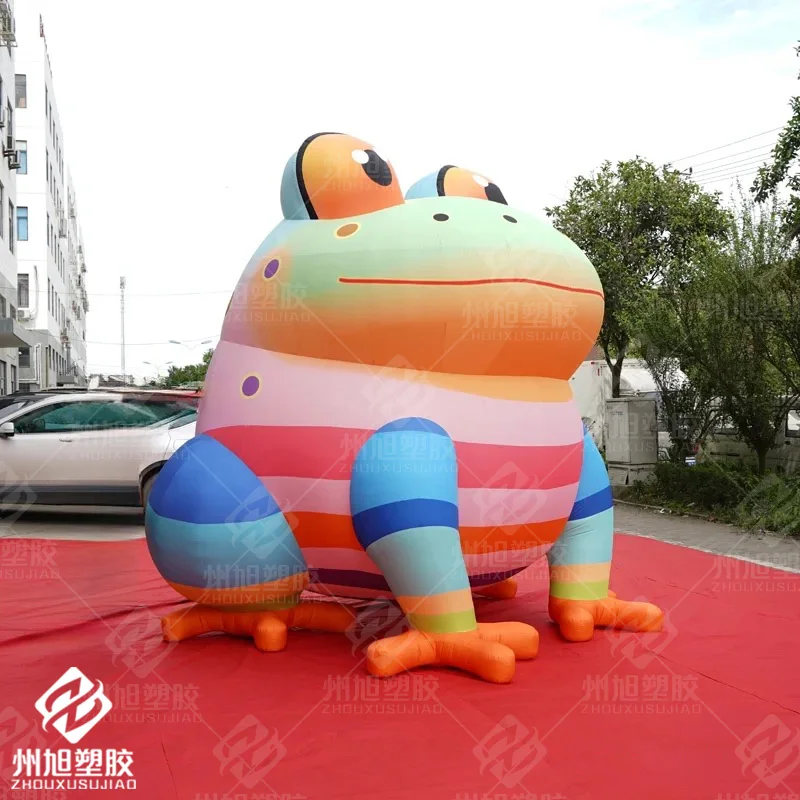

Giant inflatable cartoon frog, inflatable color frog animal mascot shopping mall outdoor decoration activities advertising props
