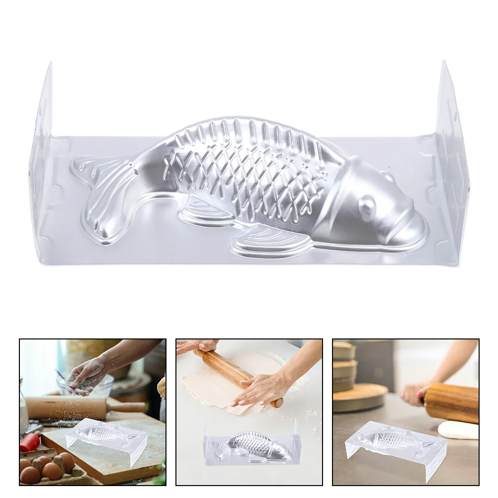 Fish Mold Cake Pan Rice Carp Shaped Aluminum Kitchen Tool Making Baking Prop Accessory