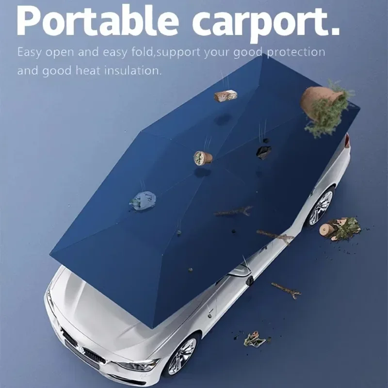 5.2M Automatic Folding Sun Shade New Design Anti-UV Car Cover Waterproof  Fabric Roof Cover Car Umbrella