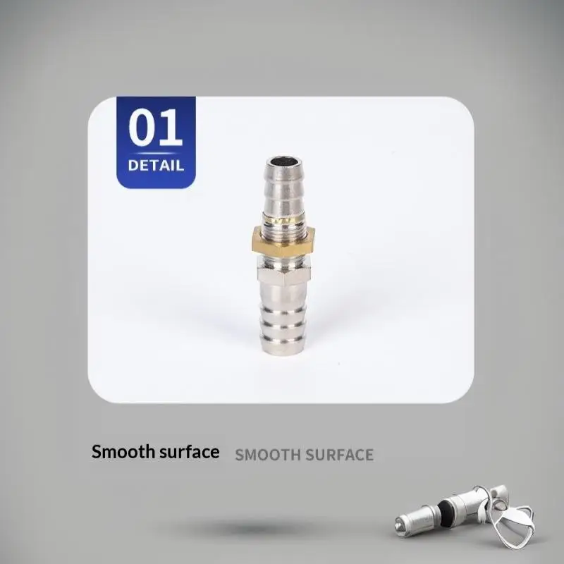 4mm 5mm 6mm 8mm 10mm 12mm Hose Barb Bulkhead 304 Stainless Steel Barbed Tube Pipe Fitting Coupler Connector Adapter