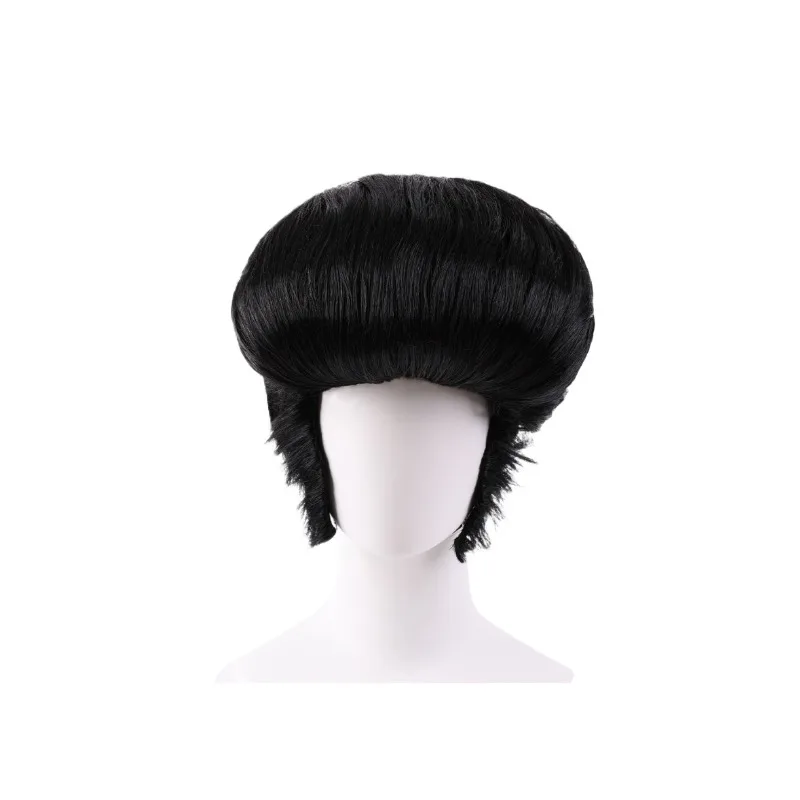 メンズウィッグ ロックスター コスチューム 50年代 70年代 ポマードゥールヘアスタイルウィッグ ハロウィン用 1970年代 レトロ ディスコパーティー コスプレアクセサリー