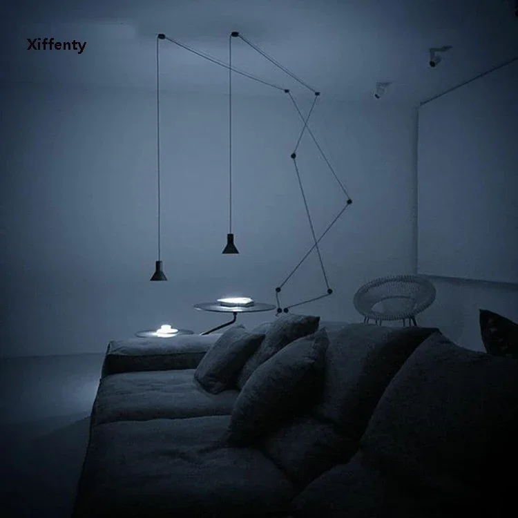 Perforated Line Chandelier 6 Meters Long Line Constellation Graphic Pendant Lamp Bedroom Bedside Dining Room Modern LED Lights